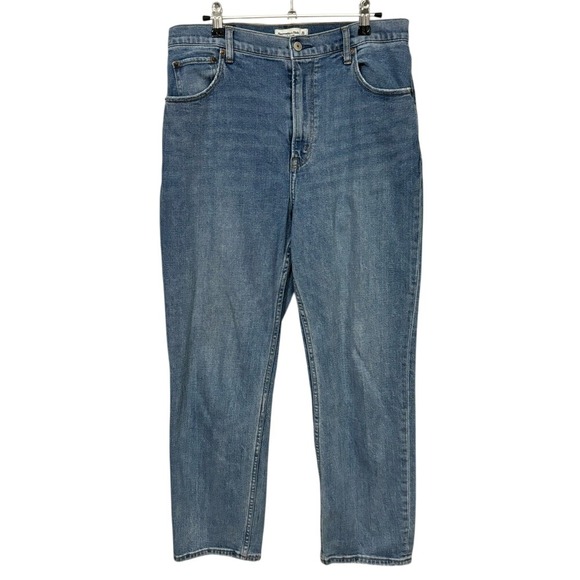Abercrombie & Fitch Denim - A&F Abercrombie The Ankle Straight Ultra High Rise Jeans LONG CURVE‎ LOVE 31/12L